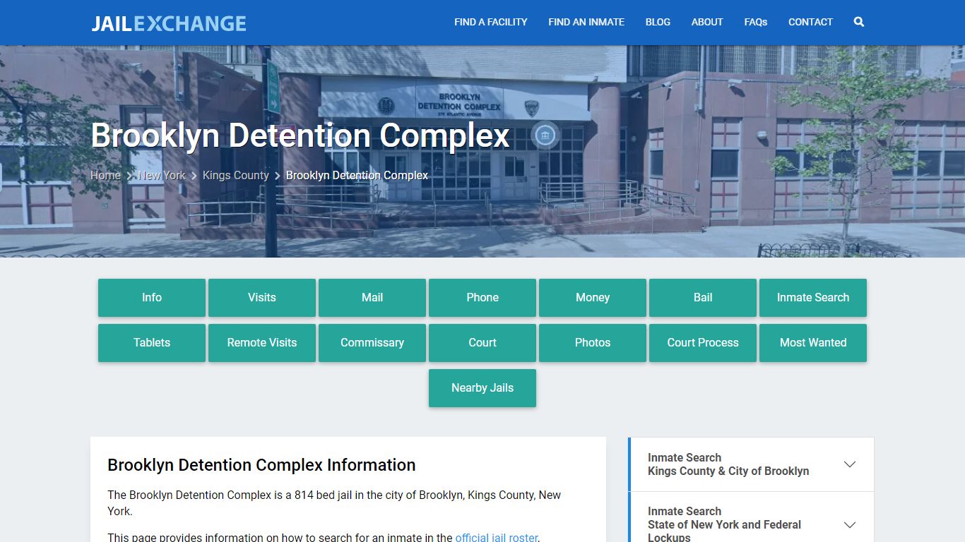 Brooklyn Detention Complex, NY Inmate Search, Information - Jail Exchange